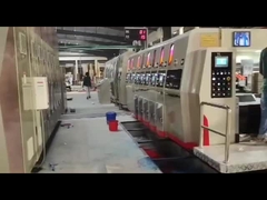 กล่องพิซซ่า Flexo 2600mm Printer Slotter Die Cutter การขับเคลื่อนมอเตอร์ servo อัตโนมัติ