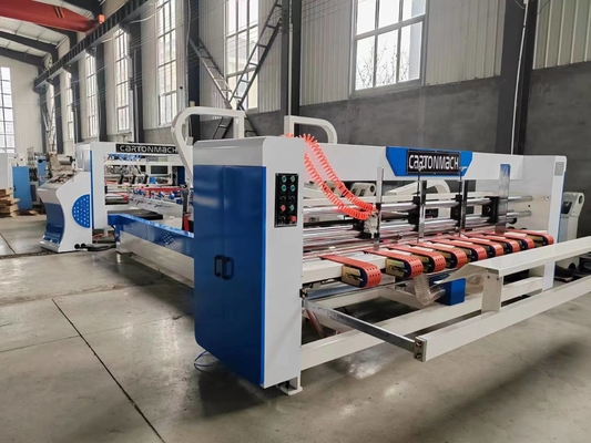Stitching Folding And Gluing Corrugated Carton Box Machine Adjustable Speed