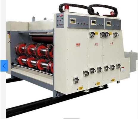 ตัวป้อนโซ่ 3 สี 50 ชิ้น/นาทีเครื่องพิมพ์เฟล็กโซ Slotter Die Cutter