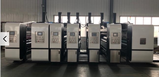 พิซซ่าผลไม้กล่องหนึ่งสีเครื่องพิมพ์เฟล็กโซเครื่อง Slotter 180 ชิ้น / นาที
